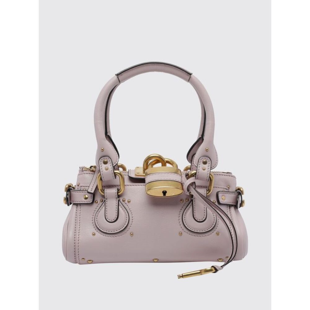 Chloe Women Paddington Handbag Chloe In Leather With Padlock And Studs